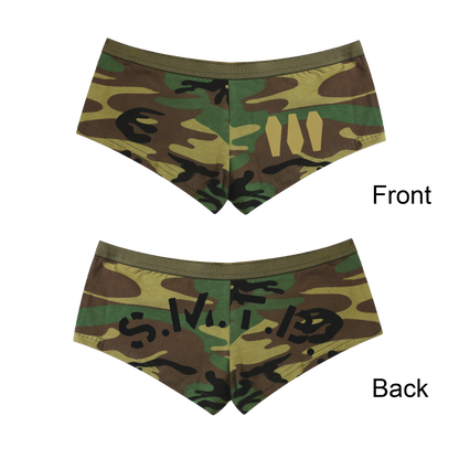 Wood Camo Booty Shorts